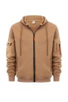 Sudadera con capucha y cremallera para hombre, chaqueta deportiva informal de talla grande, para otoño e invierno - details 24