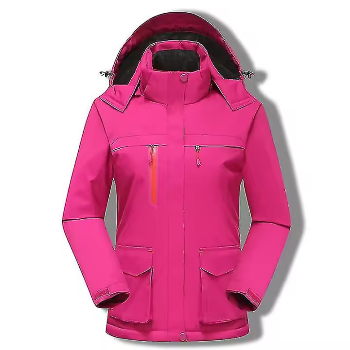 Chaqueta heated de las mujeres, Capa aislada eléctrica a prueba de Viento con La Capilla desmontable - 1