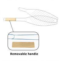 Cesta De Asado Para Pescado Flexible Con Red Antideslizante Y Mango Plegable Herramienta De Barbacoa Portátil Para Camping Mesh Para Hamburgesas - details 5