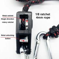 2pcs Cuerda De Tenda 3m 4mm Cierre Rápido Para Camping Resistentes a Vientos Gancho De Herradura Pulley Ratchet Anclaje De Tenda - details 3