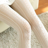 Medias De Algodón Tejidas Transpirables Exquisitas Para Otoño E Invierno Con Cintura Alta Y Rayas Medias De Mujer Elásticas - details 18