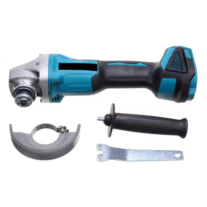 Amoladora angular eléctrica sin escobillas, herramienta eléctrica de 125mm, 4 velocidades, pulidora artesanal, para batería Makita de 18V, Enchufe de la UE - 1
