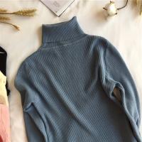 Suéter De Punto Grueso Para Mujer Otoño Invierno Manga Larga Cuello Alto Ajustado Suave Y Cálido Pullover De Algodón Y Acrílico Estilo Casual - details 20
