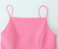 TFMLN Vestido Rosa Elegante Para Mujer Con Tirantes Finos Estilo Simple Verano A-Line Corto Para Fiesta Decoración Sin Adornos Cuello Abierto Sin Mangas - details 3