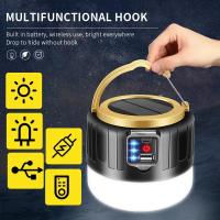 Lámpara De Camping LED Solar 1000W Recargable USB Portátil Para Mercado Nocturno BBQ Senderismo Luces De Emergencia Con Luz LED Fuente De Alimentación De Batería Recargable Material ABS Garantía De 2 Años - details 4
