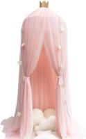 Cama con Dosel para Niñas - Princesa Cama con Dosel Mosquitera Cúpula Vivero Hilo Premium Decoración de La Sala de Juegos, Rosado - details 2