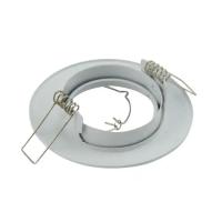 Soporte Redondo Ajustable Para Luz De Punto LED Negro/Blanco Soporte De Fijación Para Bombillas MR16 GU10 De Metal Para Baño - details 1