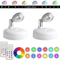 2Pack Spotlights LED Inalámbricos Rotativos Luz De Acento Piloto Potenciado Lámpara De Pared Para Armario Interior Y Pared - details 17