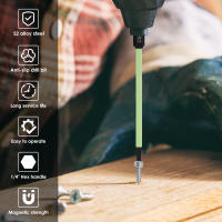 Juego De 10 Piezas De Brocas Allen Hexagonales 1/4 Pulgada Con Punta Magnética Adaptador De Destornillador Eléctrico Herramienta Multifuncional De Acero Aluminio - details 1