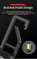 Linterna LED Recargable Super Brillante Con Luz COB Magnética Portátil Impermeable Para Camping Y Reparación De Coches Con Soportes - details 6