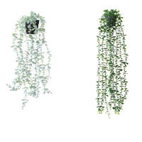 Plantas Artificiales Colgantes Con Maceta Vinateras Decorativas Para Escritorio Exterior Oficina Sin Personalizar Material Plástico - details 5