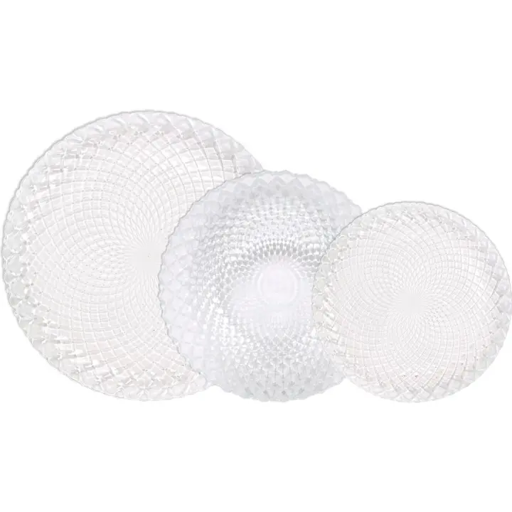 La Mediterránea - Vajilla completa 18 Piezas, Incluye 6 Platos Llanos de (27 cm), 6 Platos Hondos de (21,5 cm) y 6 Platos de Postre de (19 cm) - 1