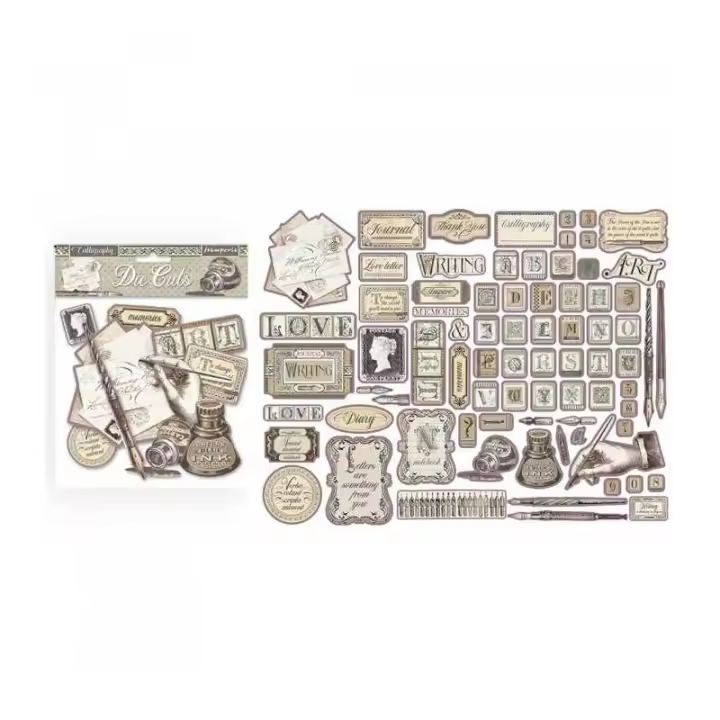 STAMPERIA                           DIE CUTS CALLIGRAPHY 76 UNIDADES - 1
