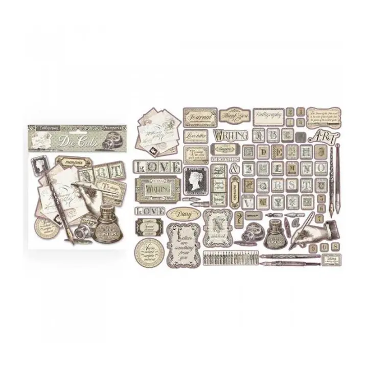 STAMPERIA                           DIE CUTS CALLIGRAPHY 76 UNIDADES - 1
