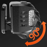 Linterna Frontal LED Roja Recargable USB Potente Con Batería Integrada Impermeable 5 Modos Lámpara De Cabeza Portátil - details 4