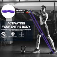 Juego De 4 Piezas De Banda De Resistencia TPE Látex Para Yoga Y Fitness Entrenamiento De Tensión Banda Elástica De Entrenamiento Peso Soportado Conjunto De Entrenamiento De Resistencia - details 2
