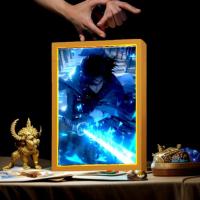 Figura De Anime Con Luz Paint Photo Frame League of Legends Lámpara LED Acción Para Decoración De Habitación Regalos De Navidad - details 5