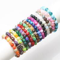 200Pcs/Box Aretes De Vidrio Colorido De 8MM Con Forma Redonda Para Creación De Joyería DIY Pulseras Collares Encantos - details 3