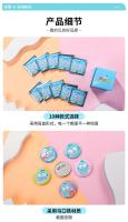 10pcs Sanrio Hangyodon Ugly Fish Badge Blind Box Juguetes Kawaii Decoración Para El Pecho Regalo Para Niños Edad Recomendada 18+ - details 2