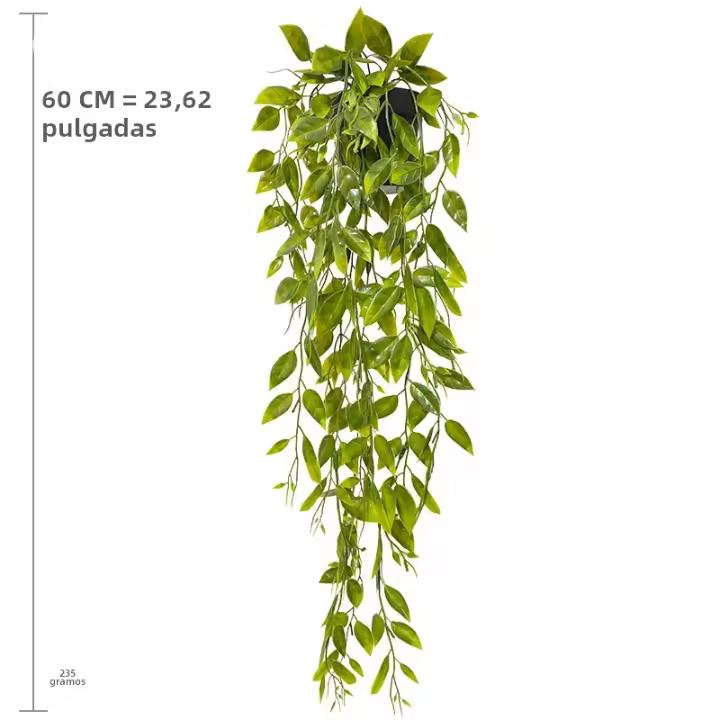 Vine Artificial De Eucalipto Para Decoración De Hogar Y Bodas Plástico Hojas Colgantes Falso Rattan Ivy Uso Exterior Y Exposición - 1