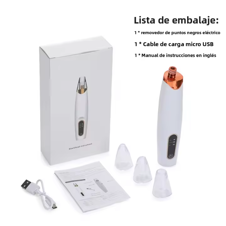 Limpieza Facial Profunda Máquina Exterminadora De Puntos Negros Eléctrica Limpiador De Poros Apto Para Todas Las Edades Herramienta De Cuidado De La Piel - 1