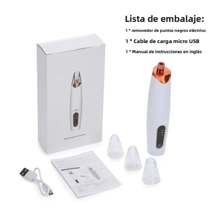 Limpieza Facial Profunda Máquina Exterminadora De Puntos Negros Eléctrica Limpiador De Poros Apto Para Todas Las Edades Herramienta De Cuidado De La Piel - 1