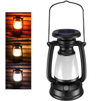 Lámpara De Camping Solar Portátil Impermeable Con Luz Retro De Caballo Iluminación Exterior Recargable Por USB Para Hogar Y Tienda - details 0