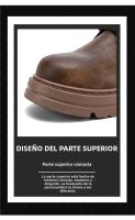 Botas De Trabajo Para Hombre Coreanas Contraídas Y Transpirables De Cuatro Estaciones Suela Suave Antideslizante Para Exteriores Botas De Piel PU De Alta Comodidad Y Moda - details 3