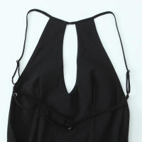 Vestido Corto De Verano Para Mujer Zach Ailsa 2024 Sexy De Color Negro Con Espalda Abierta Y Decoración De Cierre Vestido De Manga Sin Mangas Cuello En V Estilo Casual - details 9