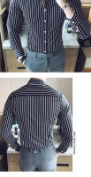 Camisa Larga De Manga Para Hombre Clásica Estampada Primavera Moda Casual Negocios Boda Tendencia Cuello En V Polyester - details 13