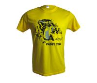 Camiseta de pádel hombre Tiger amarilla – manga corta, estilo técnico y potente – WA Wild Animal - details 0
