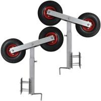 vidaXL Set de 2 soportes de doble rueda de remolque de barco 59-84 cm - details 5