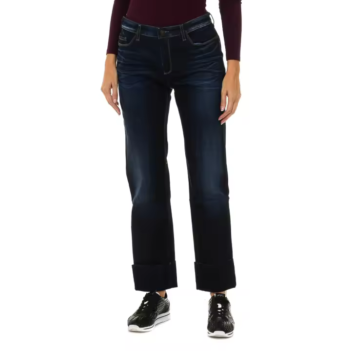 Armani-Pantalones Largos Tejanos Efecto Gastado 6Y5J11-5D2UZ para Mujer - 1