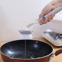 Escobilla De Cocina Con Dispensador De Jabón Y Cabezas De Repuesto Reemplazables Escobilla Para Limpieza De Ollas Freidora Fregadero Del Hogar Xqmg - details 3