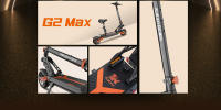 Patinete Electrico KuKirin G2 Max Neumáticos Todo Terreno de 10 Pulgadas Motor de 1000W Velocidad Máxima de 55Km/h Batería de 48V 20Ah Alcance de 80km Carga Máxima de 120KG Asiento Desmontable Altura Ajustable - details 16