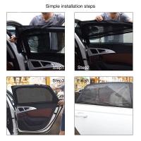 Nuevos 2pcs Protector De Sol Para Coche Accesorios De Estilo Cortina De Protección UV Para Ventanas Lateral Película De Protección De Red Visera De Sol - details 1