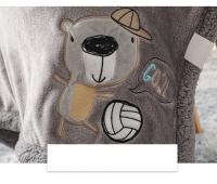Manta Bebé De Algodón Flannel Con Bordado De Oso Cartoon Para Niños Y Niñas Recién Nacidos Manta De Sillín De Bebé Cubierta De Cama Para Infantes - details 8