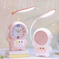 Lámpara De Escritorio Astronauta Con Reloj De Luz Alumbrado Calefactor Para Niños Decoración De Hogar Luz Nocturna Para Lectura - details 2
