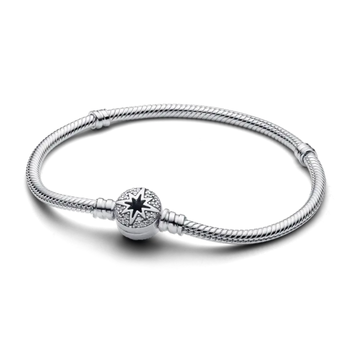 Pulsera Pandora Moments Cadena de Serpiente con Cierre de Estrella Polar - 1