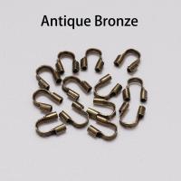 Protector De Hilo En Forma De U Accesorios De Conector Para Joyería 30-100pcs 4.5x4mm Guardia De Hilo Zinc Alloy Metálico - details 6