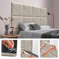 DHOME Juego de Paneles Tapizados de Lino Pack Autoadhesivos para Pared Acústicos Absorbentes Protección - details 9