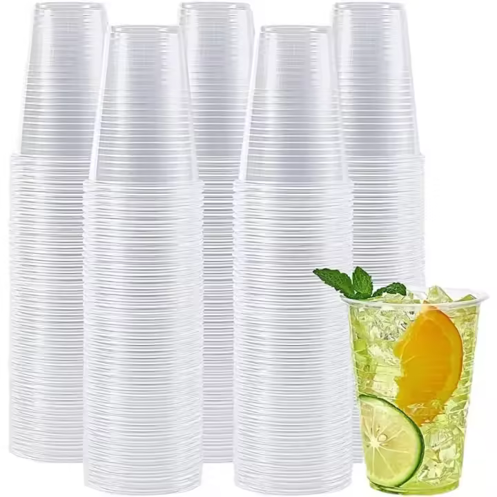 Vasos de plastico desechables 330ml Vasos Reutilizables de plástico polipropileno Transparente ideal para fiestas y eventos surtidos de cantidad a elegir - 1