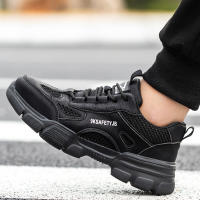 Zapatos De Seguridad Transpirables Para Hombre Mocasines De Trabajo Indestructibles Botas De Seguridad Para Mujer Antideslizantes Con Punta De Acero Estilo Deportivo Para Exteriores - details 10