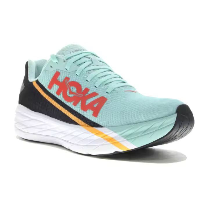 HOKA ZAPATILLAS RUNNING ROCKET X COLOR VERDE CON NEGRO Y ROJO MEN - 1