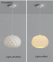 Lámpara Colgante LED En Escala De Pez Con Cambio De Luz De 3 Colores Moderna Y Fashion Para Decoración De Dormitorio Y Sala - details 5