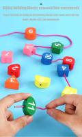 Juguetes Montessori De Madera Para Niños Puzzle De Formas Y Números Colores Sorting De Reloj Con Patrones De Pingüino Educación Temprana Aprendizaje Del Tiempo - details 2