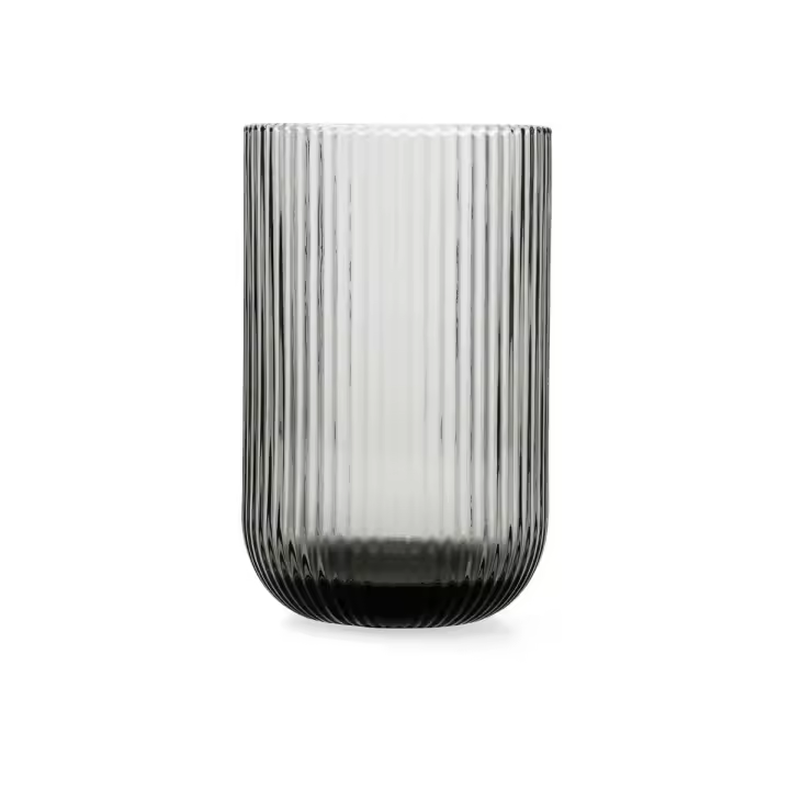 BIDASOA FOSIL Vaso Alto Vidrio 46CL Gris Con relieve Facil de limpiar 100% higiénico - 1