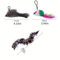Juguete Para Gatos Con Cabeza De Pluma Y Ventosa Doble Adhesiva Stick De Acero Manual Reemplazo De Cabeza De Pluma Para Gatos - details 3