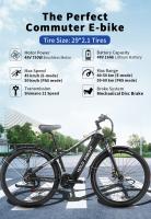Halo Knight H02 Bicicleta Eléctrica, Motor Brushless de 750W, Batería de 48V 16Ah, Neumáticos de 29*2.1 pulgadas, Velocidad Máxima de 50km/h, Alcance Máximo de 60km, Shimano de 21 Velocidades, Freno de Disco Mecánico - Negro - details 1