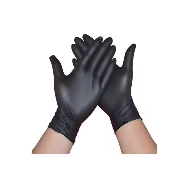 GUANTES DE NITRILO  NEGRO TALLA S CALIDAD 3.5GR SANTEX SIN POLVO  ESTUCHE 100UDS ( sanitario , alimentacion, horeca...) - 1